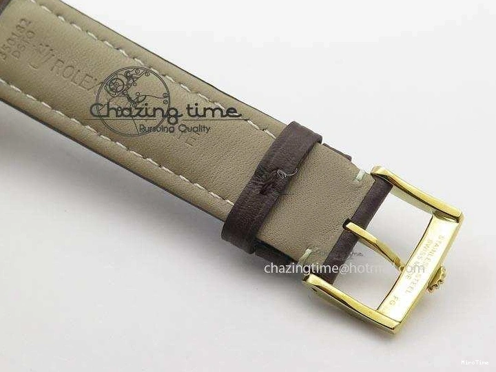 MiroTime 0328 Cellini Date YG White Numeral Dial On Brown Leather Strap A Affordable 3883
